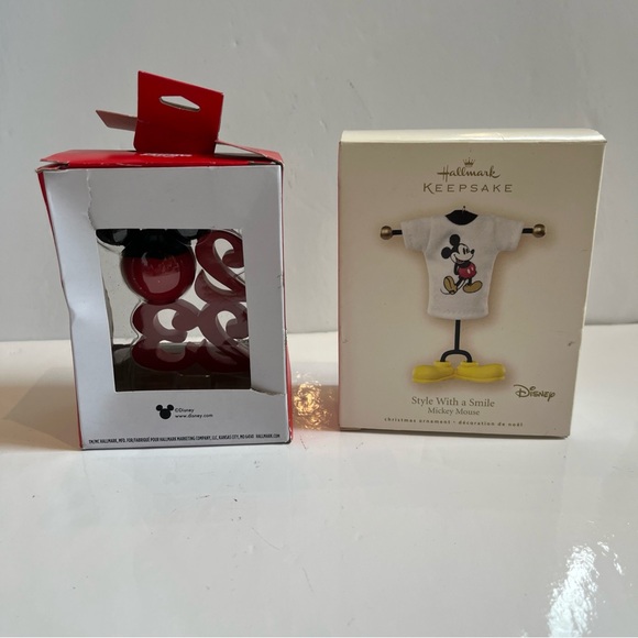 HALLMARK MICKEY MOUSE 2007 Christmas Ornaments “Style With A Smile” And “2023”. - Picture 3 of 17